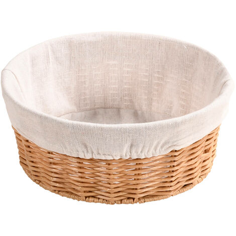 Lot 4 Housse Corbeille à Pain Lin Rond 23cm - Doublure Panier Pain Réutilisable