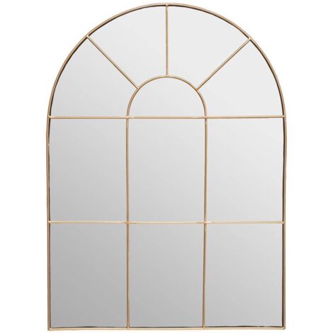 Atmosphera – Miroir mural en métal doré 54 x 74 cm – Cadre minimaliste pour décoration intérieure – Installation facile sur mur solide