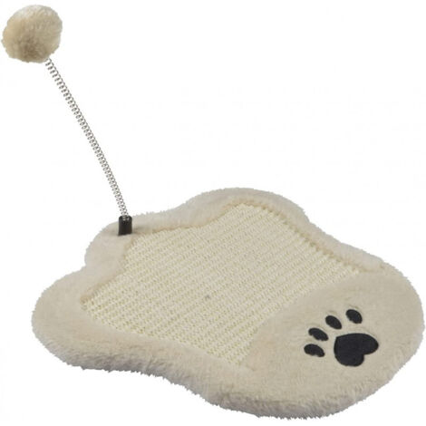 Griffoir en forme de patte avec jouet suspendus - Beige - L 35 x l 35 x H 23 cm - Livraison gratuite (1/5)