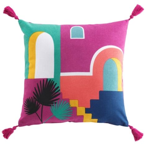 Coussin décoratif en coton avec imprimé SENORITA, 45 x 45 cm (1/4)