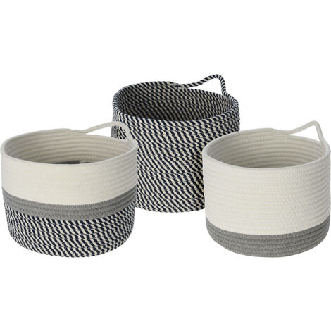Lot De 3 Sacs De Rangement Suspendus En Toile De Jute - Paniers Pliables Avec Poignées - Idéal Pour Télécommandes, Clés, Bijoux