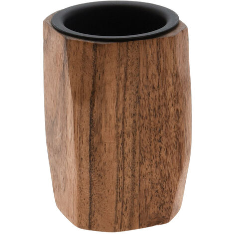 Porte-Bougie En Bois Décoratif - Support Pour Chandelle Ou Photophore, Centre De Table (12x15 Cm)