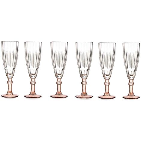 Verre à vin avec pied coloré, 170 ml, lot de 6