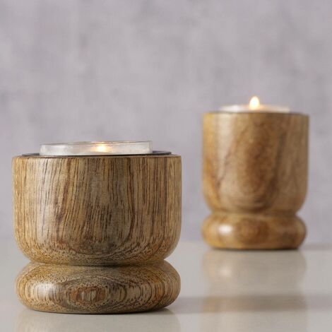 Porte-livres En Bois - Lot De 2 Anneaux De Pouce 25mm Hêtre & Noyer