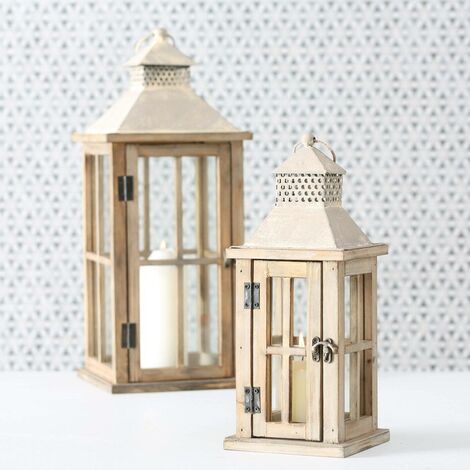 Lanternes En Bois à Décorer Baker Ross - Lot De 3 Motif Fleur Loisir Créatif Enfants