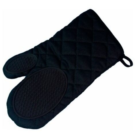 Gant de cuisine avec protection silicone Collection Cuistot Noir (1/3)