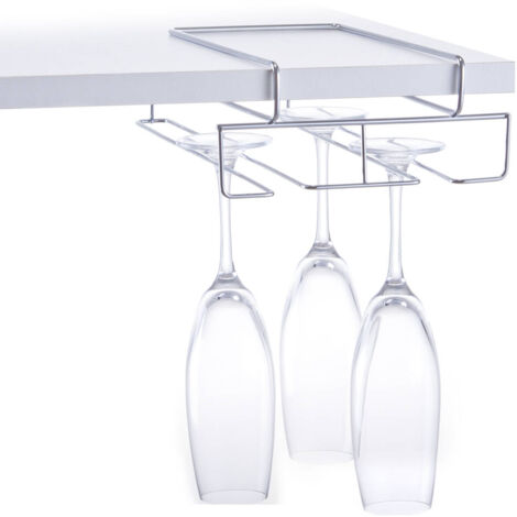 Porte Verre à Vin Dianoo Porte-verres à Vin Dianoo Doré - 35.5cm Sous Meuble Support Verre A Pied Suspendu Porte Verre De Vin