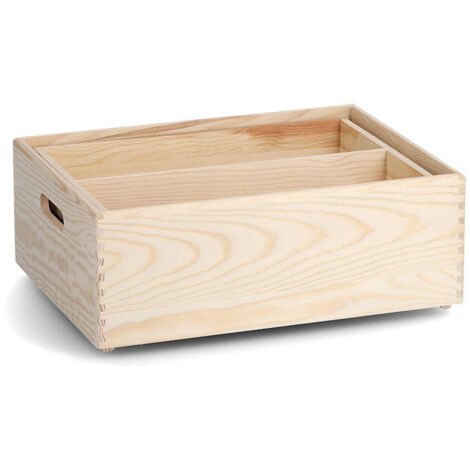 Zeller Boîte de rangement modulable en bois 40x30x15 cm (1/5)