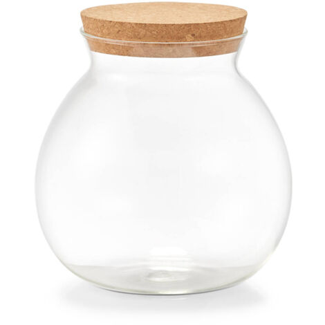 Récipient en verre avec couvercle en liège, 1700 ml