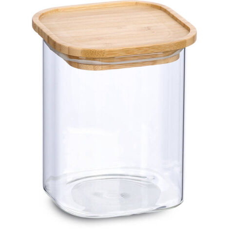 Sucrier En Verre Borosilicate 16 Oz Avec Couvercle Bambou - Hermétique, Élégant, Idéal Café, Sucre, Épices