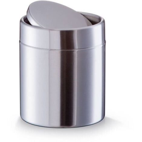 Poubelle De Salle De Bain à Pédale En Inox 6L – Couvercle Fermeture Douce, Anti-trace, 60 Sacs Inclus – Design Rectangulaire Argenté - 2