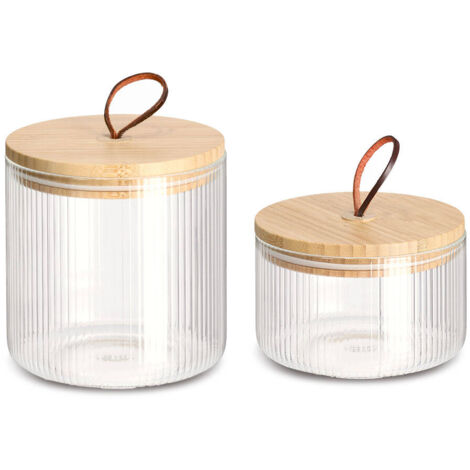 Récipient en verre avec couvercle et poignée, 1050 ml