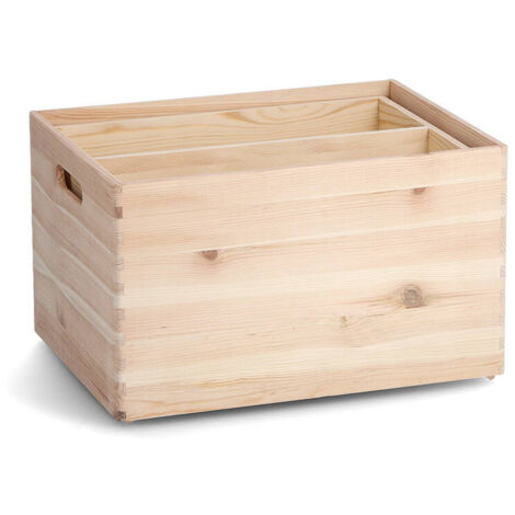 Zeller Boîte de rangement en bois avec compartiments amovibles (1/5)
