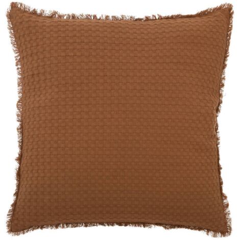 Coussin nid d'abeille Widdy 45x45cm rose terracotta - Atmosphera créateur d'intérieur