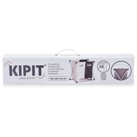 Lot De 2 Paniers à Linge Pliables 70L - 36x36x58cm Avec Anse - Filet Respirant Pour Chambre, Camping, Voyage