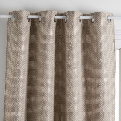 Atmosphera – Rideau occultant beige 140x260cm – 100% polyester – 8 œillets pour installation facile – Labellisé OEKO-TEX (1/5)