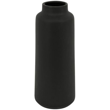 Vase haut en céramique mat Noir H 30 cm - Atmosphera