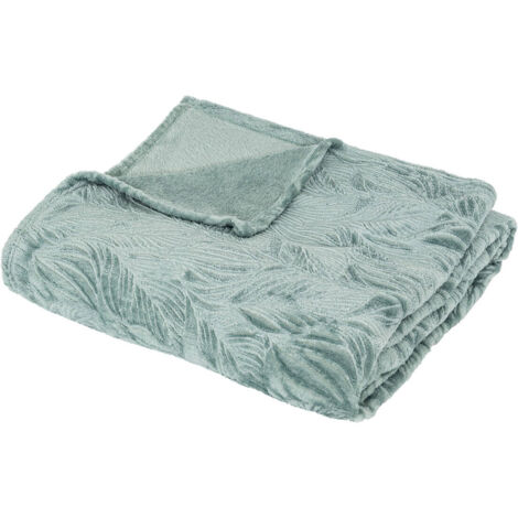 Atmosphera Ryo plaid bleu givré 180x230 cm élégant (1/5)
