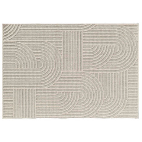 Tapis rectangle 120 x 170 cm tissé plat relief Ezio
