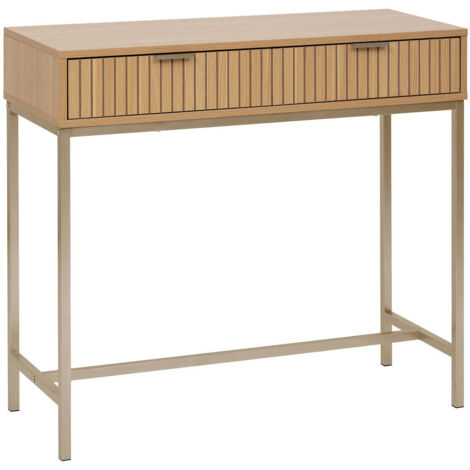 5Five Simply Smart – Console TASSO avec 2 tiroirs – Dimensions 80,5 x 35 x 90 cm – Panneaux MDF et métal – Charge max 50 kg – Montage facile