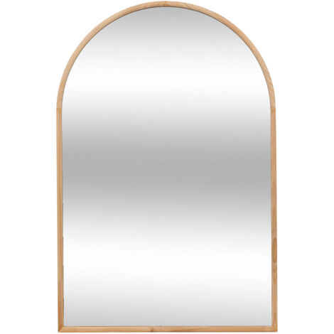 Atmosphera – Miroir sur pied arche Kim 60x90cm en pin – Installation rapide avec crochets – Élégant pour halls et salons