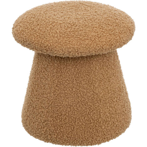 Pouf bouclette enfant Zopi marron D27cm - Atmosphera créateur d'intérieur