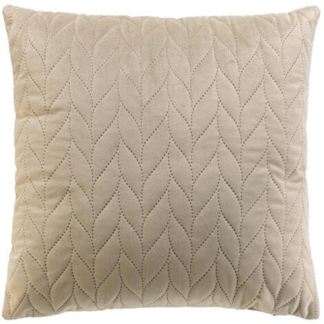 Housse de Coussin 40 x 40 cm – Velours Uni Daisy Taupe (1/3)
