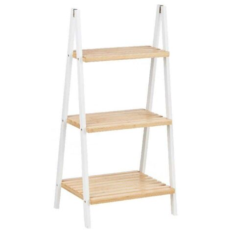 Berilo Étagère en bambou blanche 40,3 cm largeur (1/5)