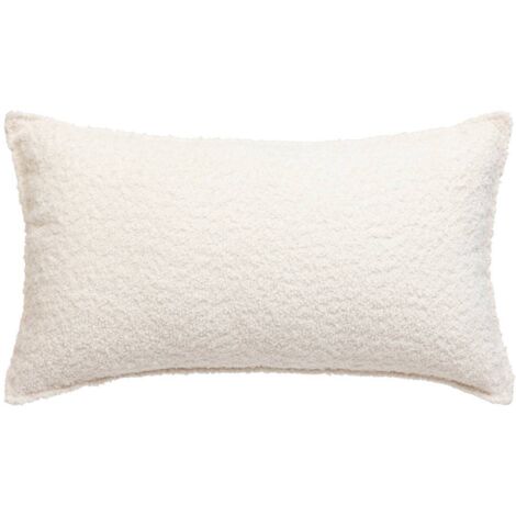 Atmosphera – Coussin bouclette 30x50cm en polyester certifié Oeko-tex® – Housse déhoussable avec fermeture éclair – Doux et élégant pour intérieur (1/5)