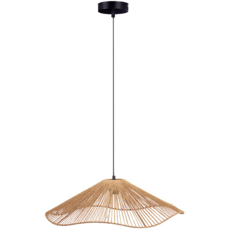 Lampe de plafond VELTO abat-jour tressé, 55 cm (1/4)