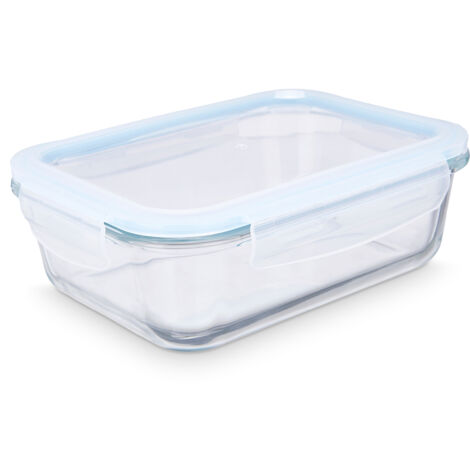 Boîtes Repas En Verre Borosilicate - Lot De 10 (5 X 1040 Ml + 5 X 370 Ml) | Hermétiques, Micro-ondes, Four, Lave-vaisselle, Sans BPA