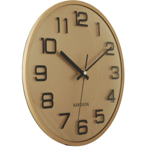 Horloge Murale Coucou Moderne Karlsson - Nez Métallisé Rose Doré, KA5867RG