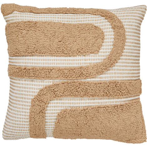 Atmosphera Poppy Coussin Beige Lin 50x50 cm (1/4)