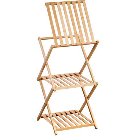 étagère Porte Serviette Bois Étagère Porte 3 Niveaux En Bambou - Five - Dimensions 28x17.3x74.7cm Organisateur Espace Five étagère Porte Serviette Bois Étagère Porte 3 Niveaux En Bambou - Five - Dimensions 28x17.3x74.7cm Organisateur Espace Five