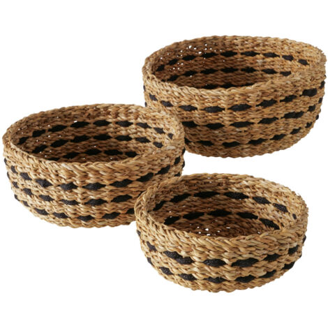 Ensemble de paniers décoratifs ronds BOKAR, 3 pièces Ø 21-30 cm (1/5)