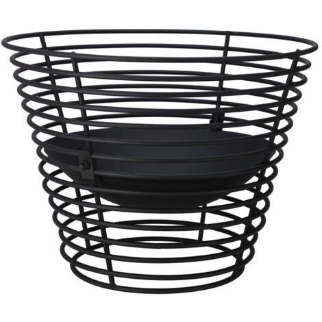 Brasero panier D53 métal noir Ambiance (1/3)