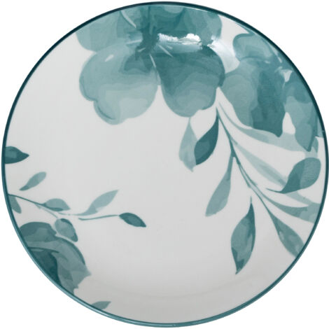 Lot De 6 Assiettes à Dessert Vertes 19cm Paris Prix - Porcelaine, Motif Imprimé, Neuf