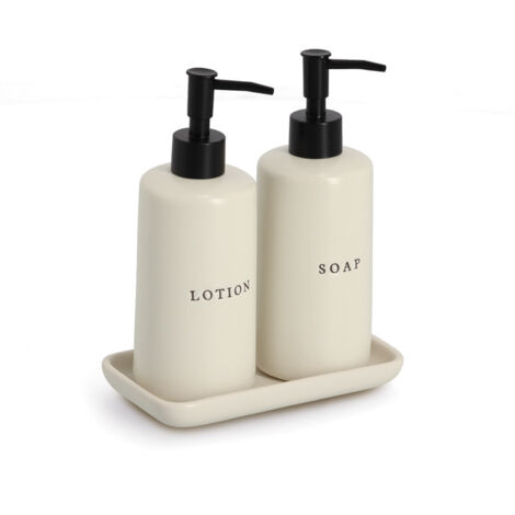 Distributeurs en céramique pour savon et lotion BATH STYLE, 3 éléments (1/2)