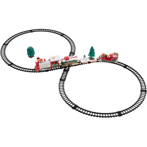 Train sous le sapin avec une locomotive et des traîneaux du Père Noël, 22 éléments (1/5)