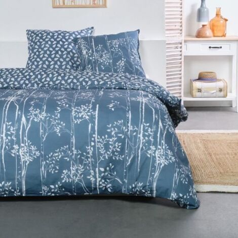 Parure de lit - TODAY - Sunshine - 12.15 imprimé floral - 2 personnes - 220 x 240 cm - 100% Coton 57 fils (1/3)