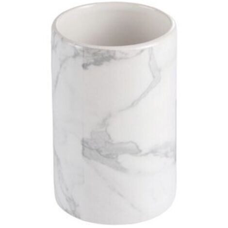 Tasse de salle de bain MARBRE, 7,2 x 11 cm, céramique avec impression marbrée. (1/3)