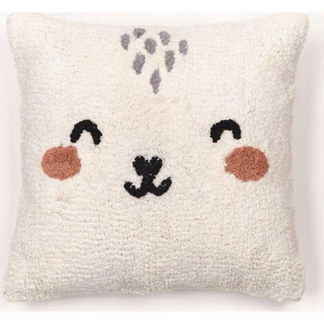Today Coussin FUNNY blanc 40x40 cm coton polyester (1/3)