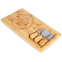 Planche à fromage en bambou avec couteaux, 4 pièces.