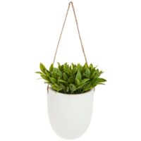 Plante artificielle en pot, suspendue, yukka en pot blanc