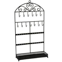 Organiseur de bijoux en métal, couleur noire, Atmosphera