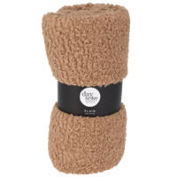 home-styling-collection TEDDY couverture beige 150x120 cm