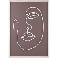 Décoration murale avec motif de visage en métal, ART LINE