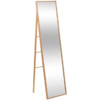 5Five Simply Smart – Miroir sur pied en bambou 41 x 160 cm – Format rectangulaire – À poser sur sol – Élégant pour chambre et salle de bain