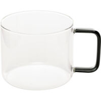 Mug en verre avec une anse colorée, 500 ml