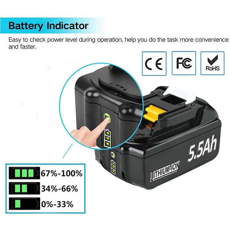 Makita 18v 3Ah / 4Ah / 5Ah/ 6Ah Li-ion LXT Battery Pack (Multiple Choice)